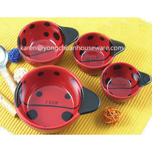 Ladybugs Ceramic Set of 4 Measuring Cups